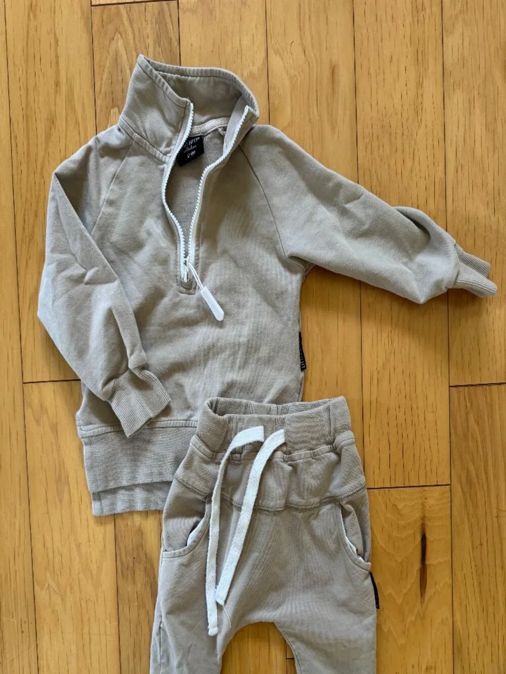 Little Bipsy 3-Piece Outfit Bundle | Half Zip Sweater, Matching Sweatpants + Bon